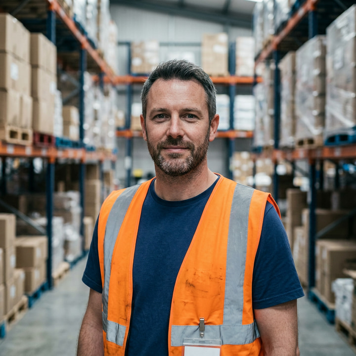 Portrait of a warehouse operations manager