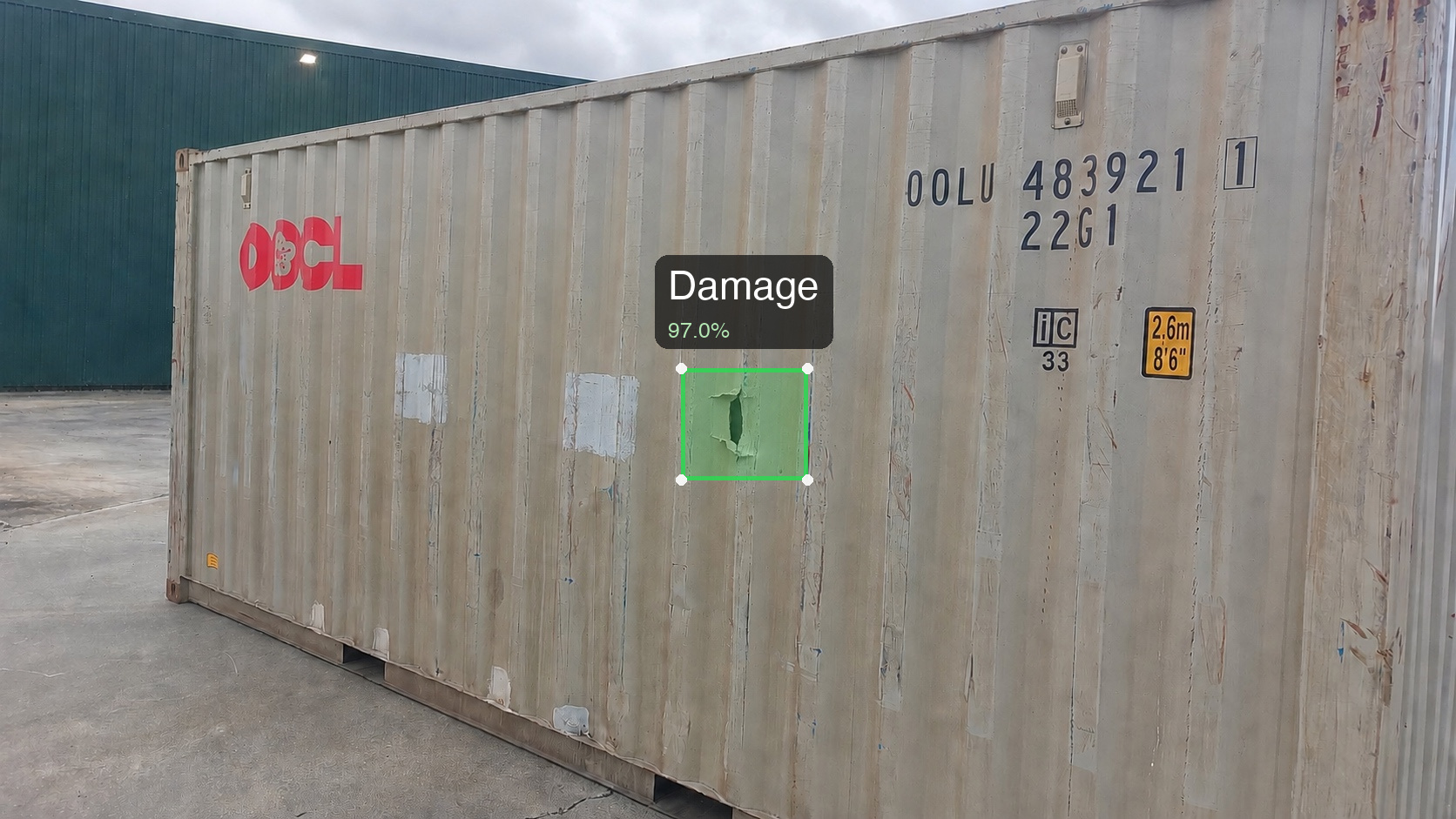 Punctures and holes on freight